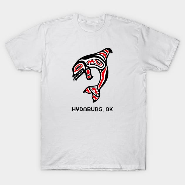 Hydaburg, Alaska Red Orca Killer Whales Native American Indian Tribal Gift T-Shirt by twizzler3b